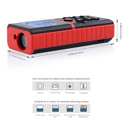 Tacklife Advanced Laser Measure 131 Ft with Mute Function Laser