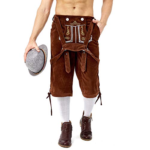 Bavarian Oktoberfest Trachten Lederhosen Complete Outfit German Traditional Beer Festival Clothing Brown