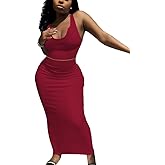 Nimsruc 2 Piece Outfits for Women Sexy Bodycon Skirt Set Summer Casual Matching Sets