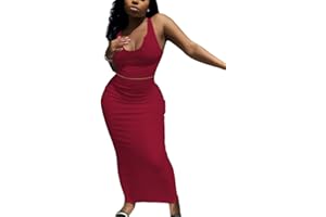 Nimsruc 2 Piece Outfits for Women Sexy Bodycon Skirt Set Summer Casual Matching Sets