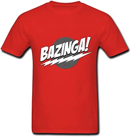 Jiuhe Boy's&amp;Girl's The Big Bang Theory Bazinga! Youth 100% Cotton T Shirt red M