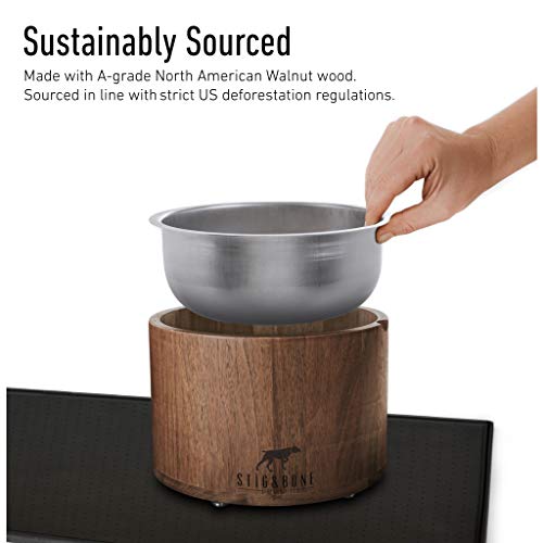 Stig & Bone Dog Bowls for Large Dogs Elevated with Stand Modern