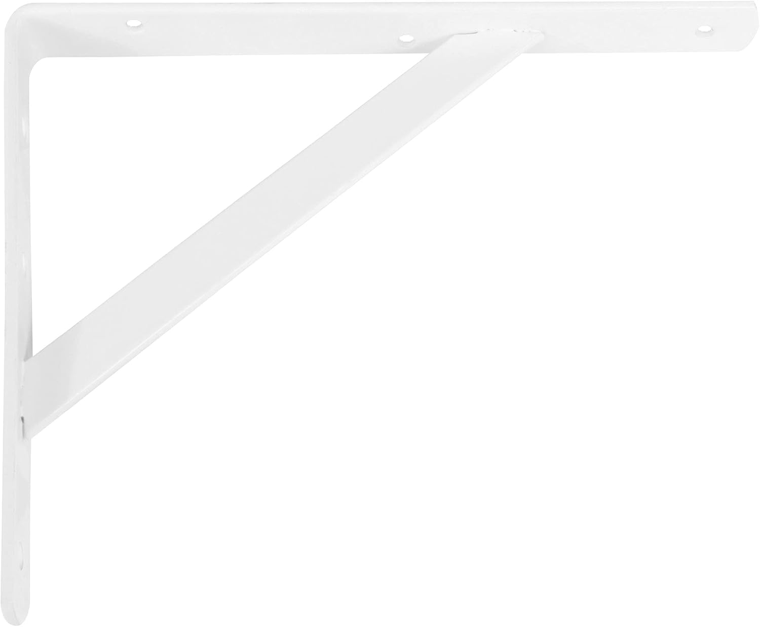 Amig - Model 9 Shelf Bracket | Robust Wall Bracket for Shelves | 300 x 225 mm | Holds Up to 260 kg | Ideal for Kitchen, Bathroom, Bedroom, Office | Easy Installation, White, Steel — image 1
