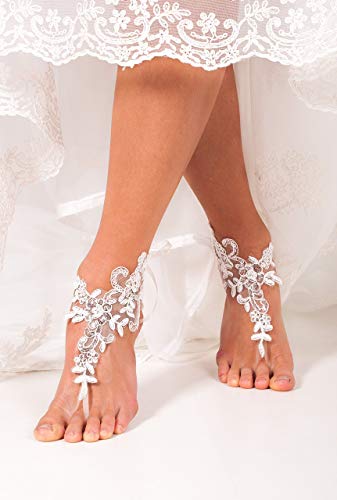 lace sandals for wedding