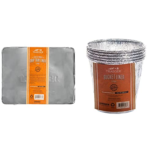 Traeger BAC458 Drip Tray Liner 5Pack for Ranger and Scout Portable