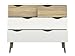 Tvilum Diana 4 Drawer Chest, White/Oak Structure