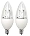 TCP Candelabra Based, LED Clear Torpedo Deco Light Bulbs, 40W Equivalent, ENERGY STAR Certified, Dimmable, Soft White (2700K) (2 Pack)