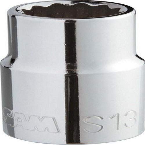 Short Socket 1/2-Inch / 12 Teeth 24 mm chromé Brillant