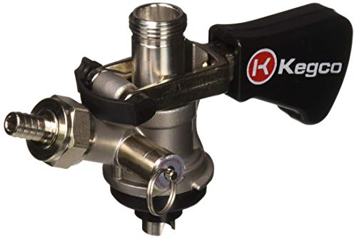 Kegco KC KTS98S-W Ergonomic Handle with Stainless Body & Probe European Keg Beer Coupler S System, Stainless Steel
