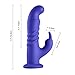 Utimi Rabbit Vibrators Rotatable G-spot Massager Clitoral Stimulator Rechargeable with 3 Motors 10 Vibration Modes for Women
