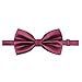 Men's Solid Formal Banded Bow Ties (Maroon)