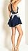 RUIGO ▒ Women's Lace Sexy Open Back Hollow Out Boho Playsuit Jumpsuit Romper Dress Dark Blue Small