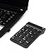 BATTOP 2.4G Wireless Numeric Keypad for Laptop Notebook with Receiver (Black)