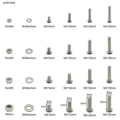 4 Stainless+Steel+Button+Screws+Assortment