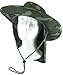 Boonie Bush Safari Outdoor Fishing Hiking Hunting Boating Snap Brim Hat Sun Cap with Neck Flap (Woodland Camo, L)