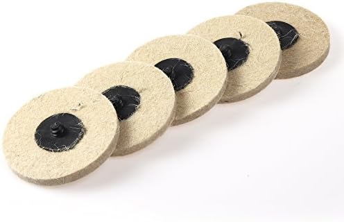 Roloc Style Compressed Wool Polish Buff Wheel Pad 10-Pack (3 inch)