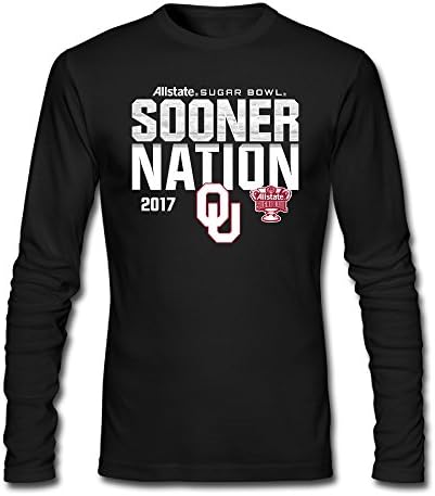 Men's Oklahoma Sooners 2017 Sugar Bowl Bound Nation Long Sleeves Tees Black