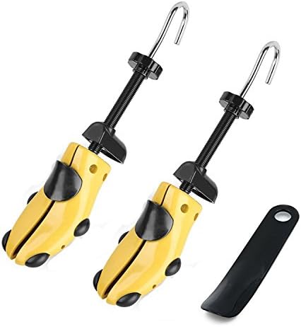 Shoe Stretchers for Women Men, Timikota 2-Way Shoe Stretcher Tough Plastic Shoe Trees with Shoe Horn - Stretches Length and Width