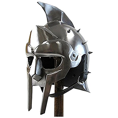 Gladiator Inspired Helmet W/ Face Shield, Chinstrap - Wearable