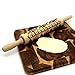 Adealink Christmas Rolling Pin Engraved Carved Wood Embossed Rolling Pin Kitchen Tool