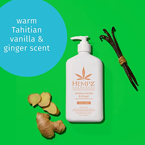 Hempz Body Lotion Vanilla & Ginger Daily Moisturizing Cream, Shea