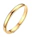 Anka 2mm Women's Tungsten Carbide Plain Band Engagement Wedding Ring,Gold Plated,Size 6-11