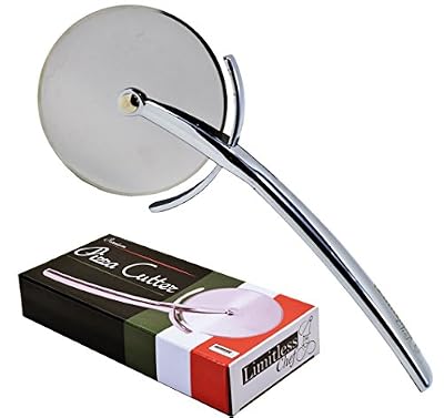 Limitless Chef Premium Stainless Steel Sharp Pizza Cutter Wheel, Zinc Alloy Pizza Pi Cutter, Also use for Pastry and Cakes, Easy to Clean, Dishwasher Safe.