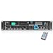 70V System Audio Power Amplifier – 700W Rack Mount Portable Home Stereo Sound Receiver Mixer System w/ 70V 100V Speaker Output, RCA AUX IN, USB, Mic Talkover – For Multi Speakers – Pyle PT930Uthumb 1