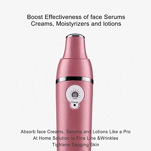 SUNMAY Halo Sonic Eye Massager, 42℃ Heated Treatment Wand for Eyes fatigue, Anions Import to Promote Eye Cream Effectively Absorb (Rose Gold)