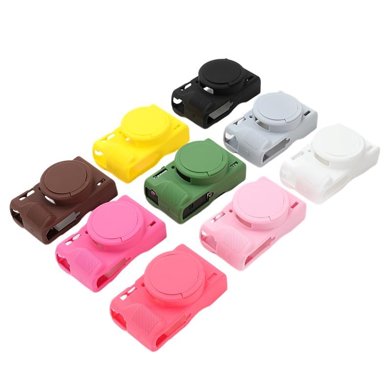 Case for Canon Powershot G7X Mark III Digital Camera, G7X Mark iii Camera Silicone Case, Soft Silicone Protective Cover with Removable Lens Cover for Canon G7-X Mark3 (Pink)