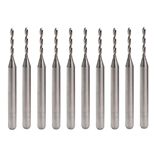 1.0mm Sharp Carbide PCB Printed Circuit Board Drill Bit Tungsten Steel, Pack of 10
