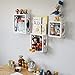 brightmaison Childrens Square Cube Wall Shelves – Varying Sizes 3 Set Shelf – Nursery Room Wall Mount White Floating Wood Box Display Kids Favorite Books, Photos, and More