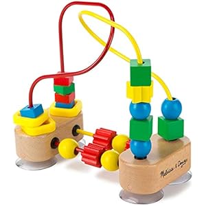 Melissa & Doug First Bead Maze – Wooden Educational Toy for Floor, High Chair, or Table – Infant Maze Toy, Bead Maze…