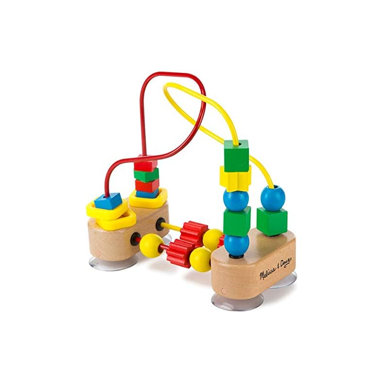 Melissa & Doug First Bead Maze – Wooden Educational Toy for Floor, High Chair, or Table – Infant Maze Toy, Bead Maze…
