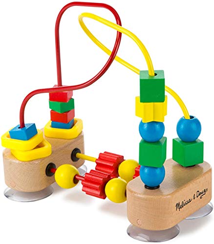Melissa & Doug First Bead Maze – Wooden Educational Toy for Floor, High Chair, or Table – Infant Maze Toy, Bead Maze…