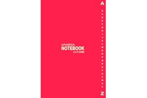 alphabetical notebook with tabs: Simple notebook with alphabetical tabs, A to Z Alphabet Notepad, 6x9 Inch, 6 pages per Alpha