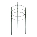 Plant Support Ring Flower Iron Support Garden Trellis Climbing Plant Grow Cage with 3 Adjustable Rings Dia 5/6/7 Inch Large Quantity Wholesale