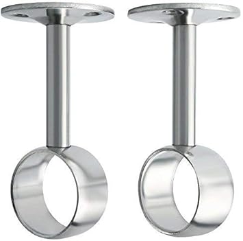 soporte de tubo para closet 2 soportes de acero inoxidable para barra de cortina de ducha barra de montaje en pared soporte para montaje en techo