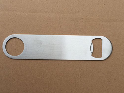 Alwaysuc 7-Inch Heavy Duty Stainless Steel Flat Bottle Opener, 10 Pack Beer Bottle Opener for Kitchen, Bar or Restaurant