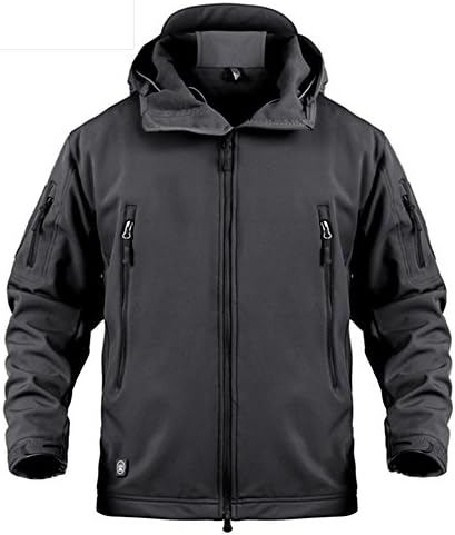 LASIUMIAT Men's Special Ops Softshell Jacket Fleece Coat Military Tactical Hiking Camouflage Hunting Jackets Hooded