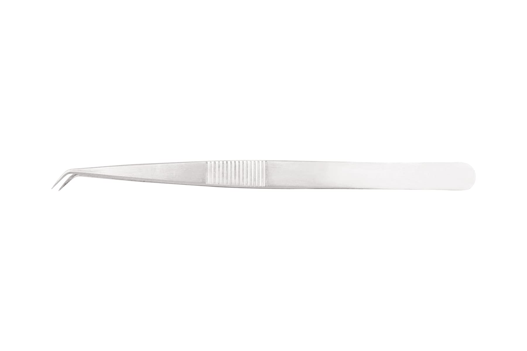 Masako Lash Grip Tweezers Bent Nose Forceps – Straight, Stainless, 13.5 cm