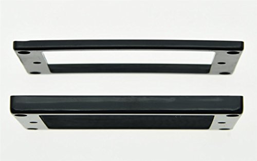 KAISH 2pcs Black Humbucker Pickup Ring Flat Base Bottom Frame fits Epiphone LP Guitar