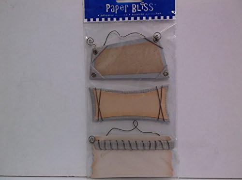 Paper Bliss 3 pieceEarthtone Signs Embellishments