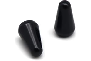 JENSHEPOE 2-Pack Premium Metal 5-Way Pickup Switch Tip & Knob Cap for Fender Strat/Telecaster Guitars – Durable Replacement Parts with Chrome Finish