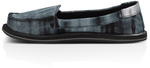 Sanuk Womens Shorty Yoga Slip On Loafer Shoe, Black, US 6