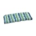 Pillow Perfect Stripe Indoor/Outdoor Sofa Setee Swing Cushion, Tufted, Weather, and Fade Resistant, 19