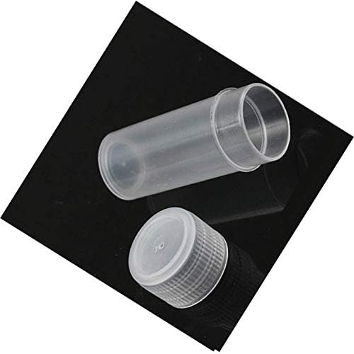 Lvcky 100Pcs 5g Volume Small Bottle Plastic Test Tubes Vials Sample Containers Powder Craft with Lid