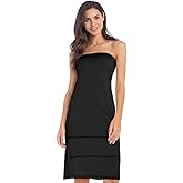 MANCYFIT Women's Tube Top Dress Slip Sleeveless Underdress Invisible Straps