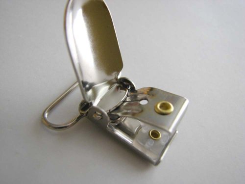 50 - 1" Metal Suspender Clips - w/ Rectangle Inserts