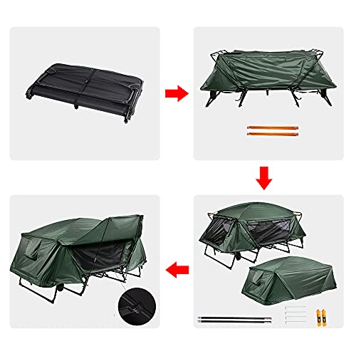 Folding Double Tent Cot Portable 2Person Durable Waterproof